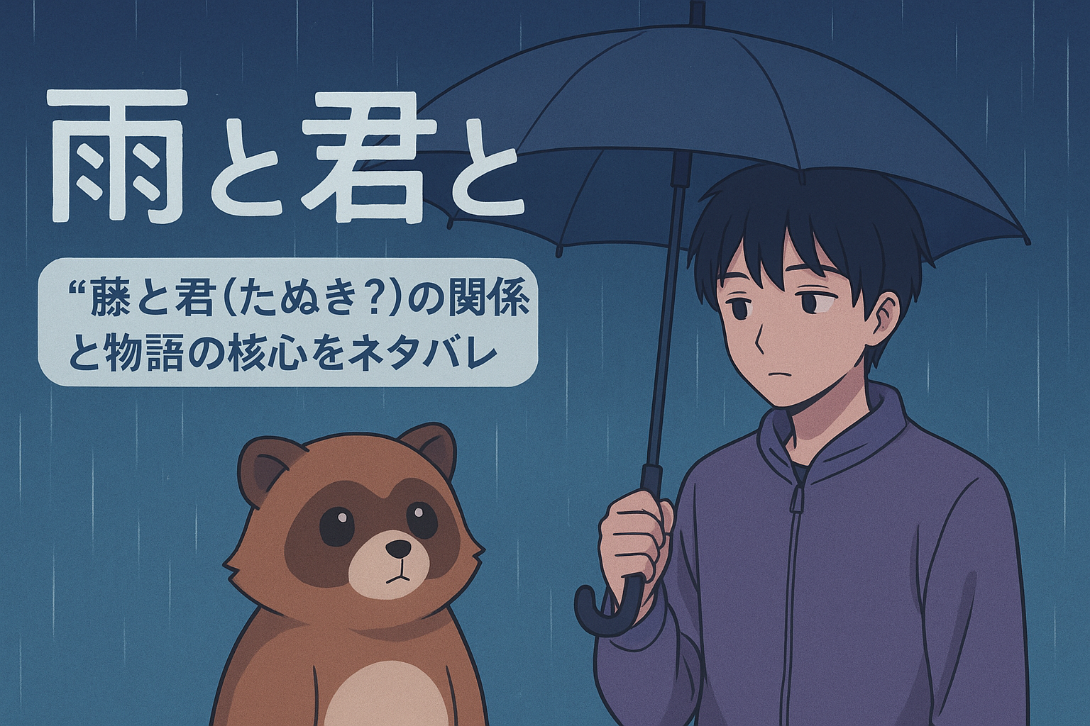 雨と君と アニメ｜“藤と君（たぬき？）の関係”と物語の核心をネタバレ解説