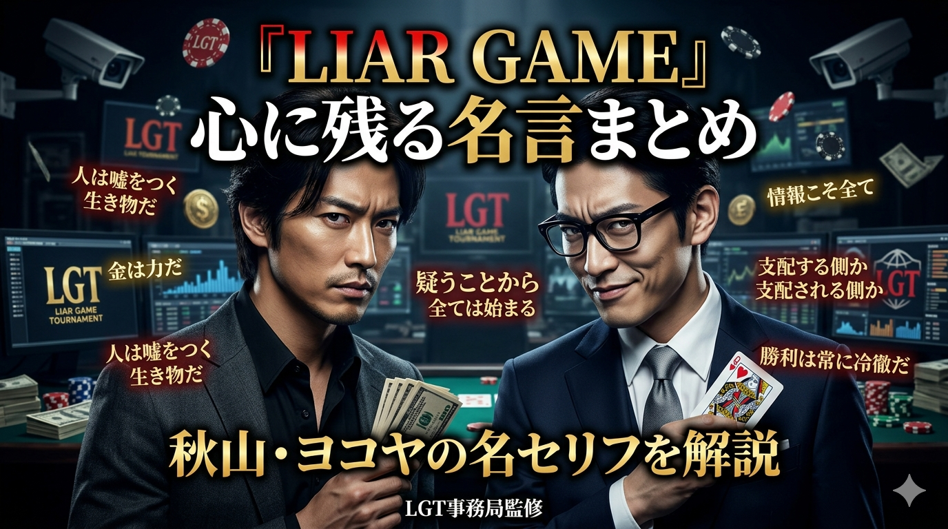 『LIAR GAME』心に残る名言まとめ｜秋山・ヨコヤの名セリフを解説