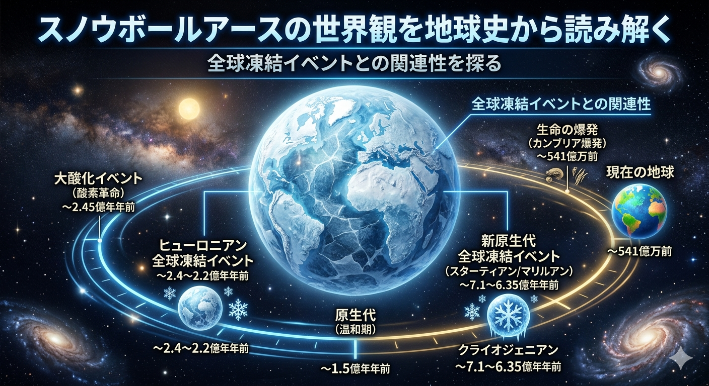 スノウボールアースの世界観を地球史から読み解く｜全球凍結イベントとの関連性
